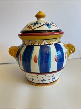 Near-Vintage Tabletops Unlimited
Pottery Hand Painted Ceramic
Canister